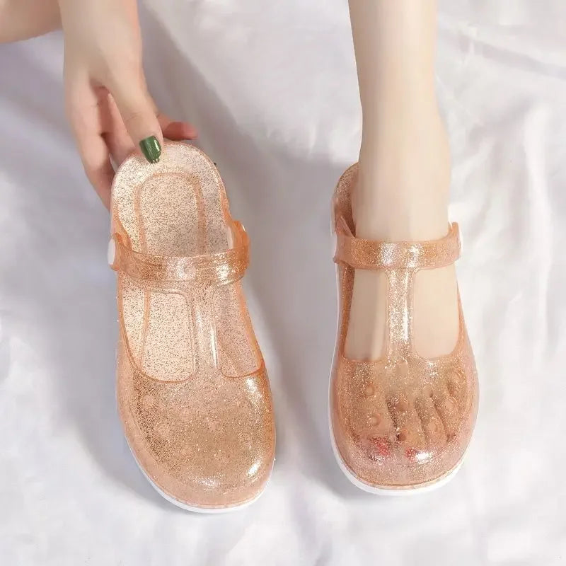 Women's Sandals Transparent Baotou Hole Shoes