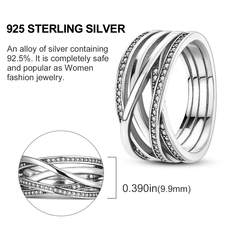 925 Sterling Silver/Popular LOVE Wedding Rings For Women Engagement Jewelry Anniversary