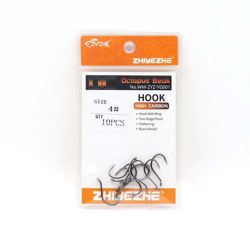 15Pcs Fishing Hooks High Carbon Steel