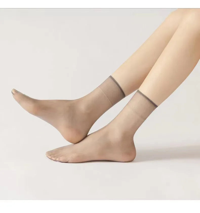 5Pairs Skin Color Ultra thin Women Socks