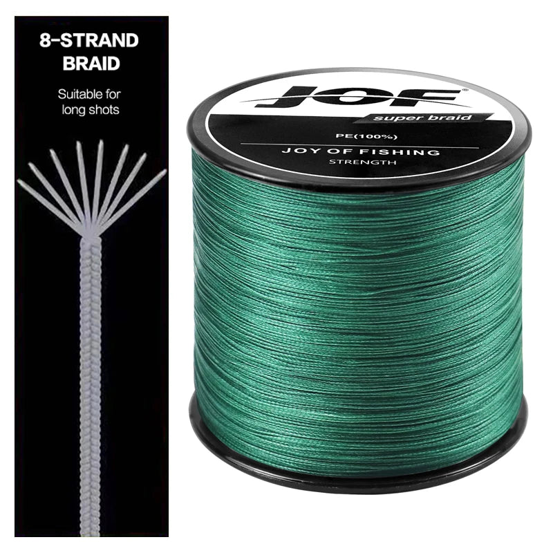 JOF 8 Strands Multifilament Braided Fishing Line 300M 500M 1000M