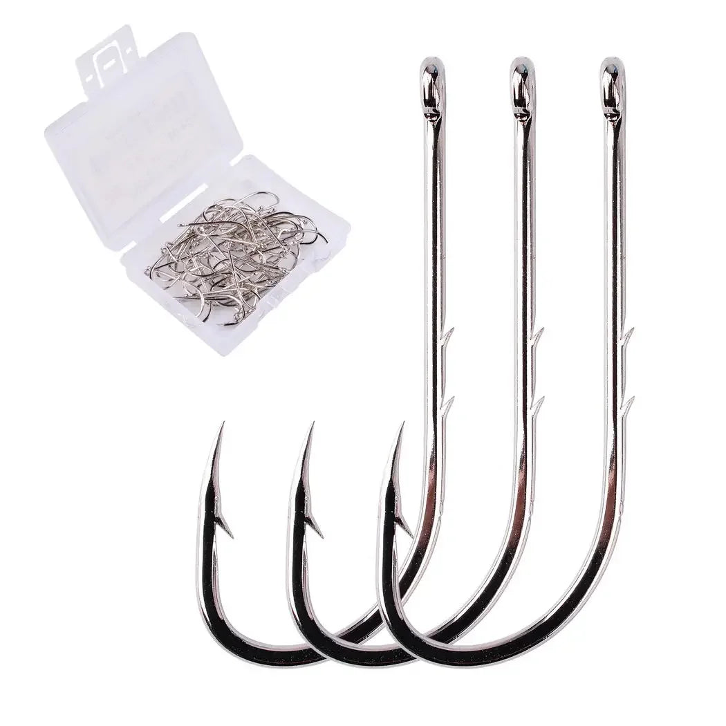 50pcs/ Box Long Shank Fishing Hook