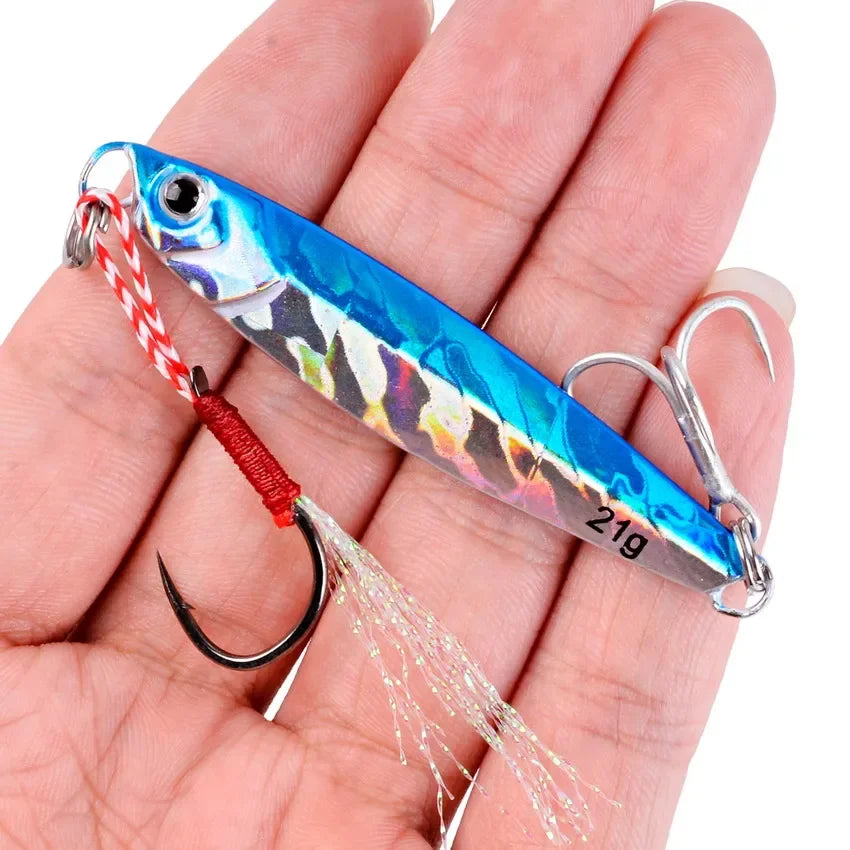 3/5/8pcs Metal Jig Fishing lure Set 7g 10g 14g 21g 28g 40g