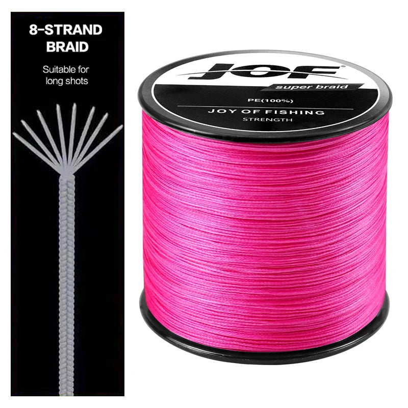 JOF 8 Strands Multifilament Braided Fishing Line 300M 500M 1000M