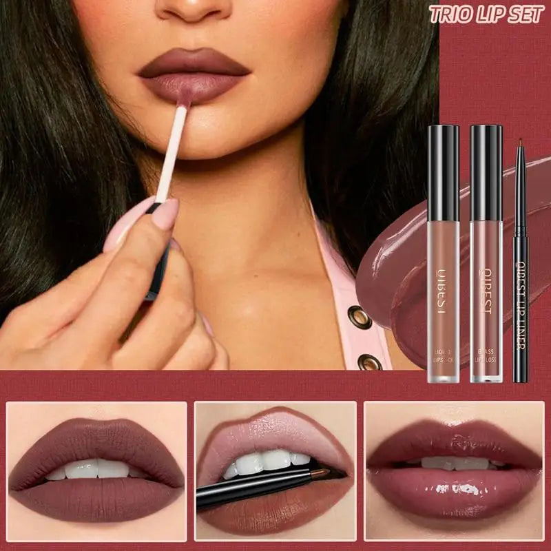 Matte Lipstick With Matching Lip Liner 24 Hour