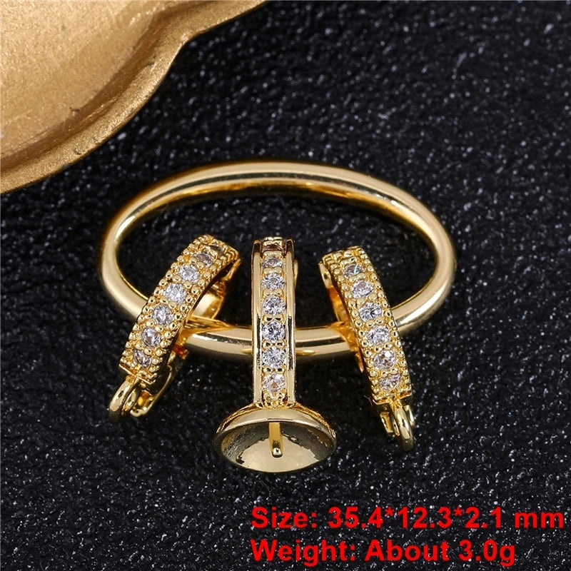 18K Gold Silver Plated Creative Fastener Lock Closure Clasps Supplies