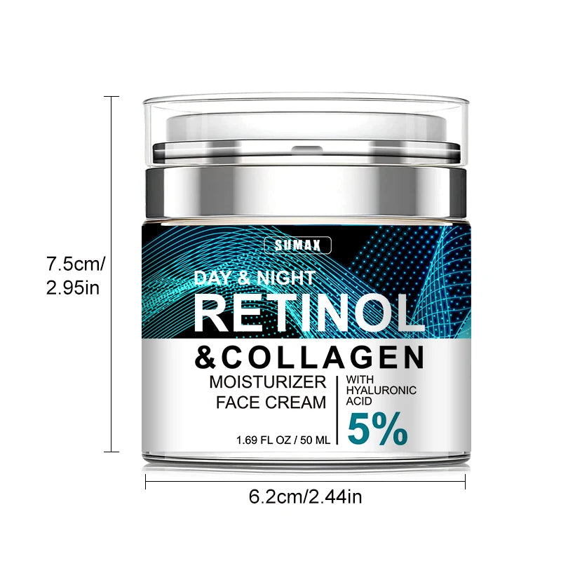 Retinol Collagen Face Cream 50ml Moisturizer with Hyaluronic Acid