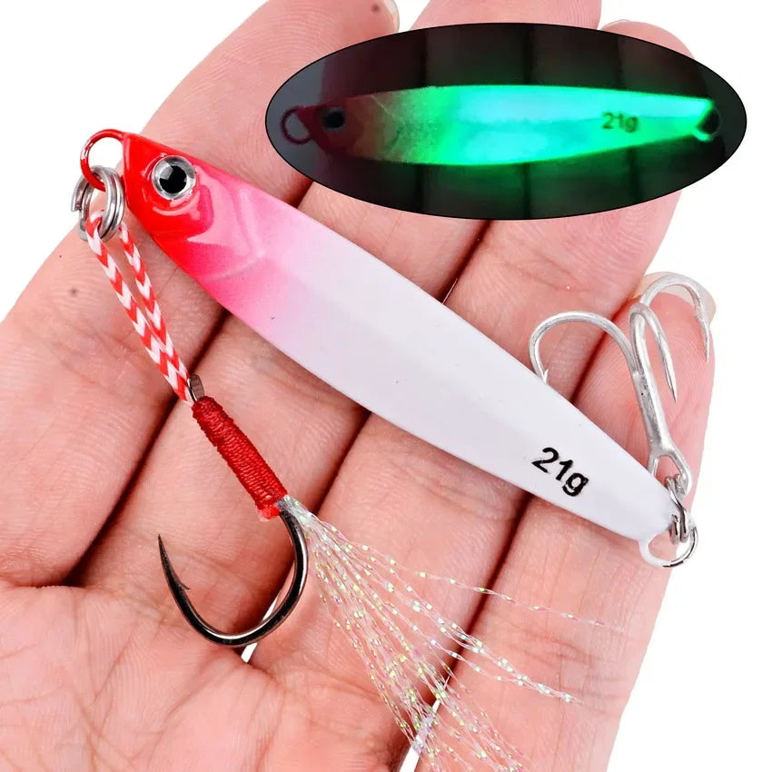 3/5/8pcs Metal Jig Fishing lure Set 7g 10g 14g 21g 28g 40g