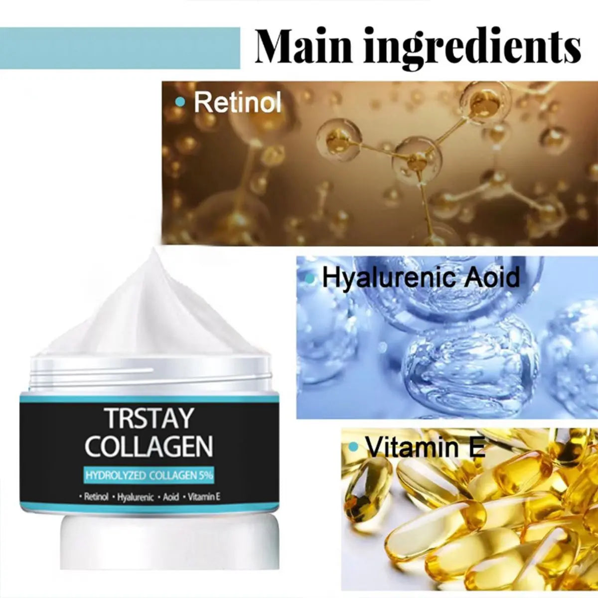 Collagen Men's Anti Wrinkle Cream Firms the Skin, Moisturizes and Prevents Aging