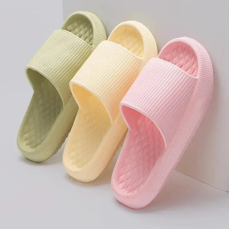 4cm Thick Platform Pillow Slippers Women