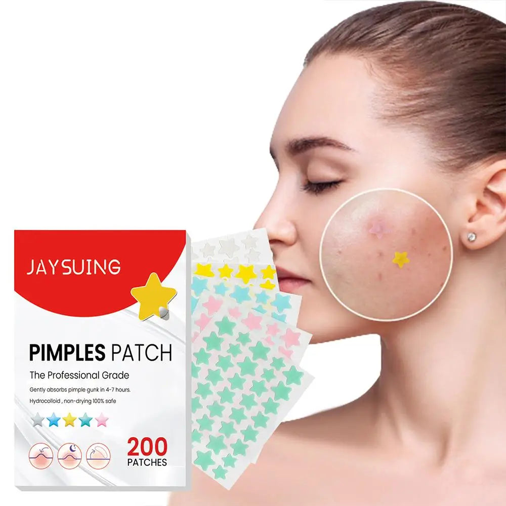 200pcs Star Pimple Patch Acne Colorful Invisible Acne