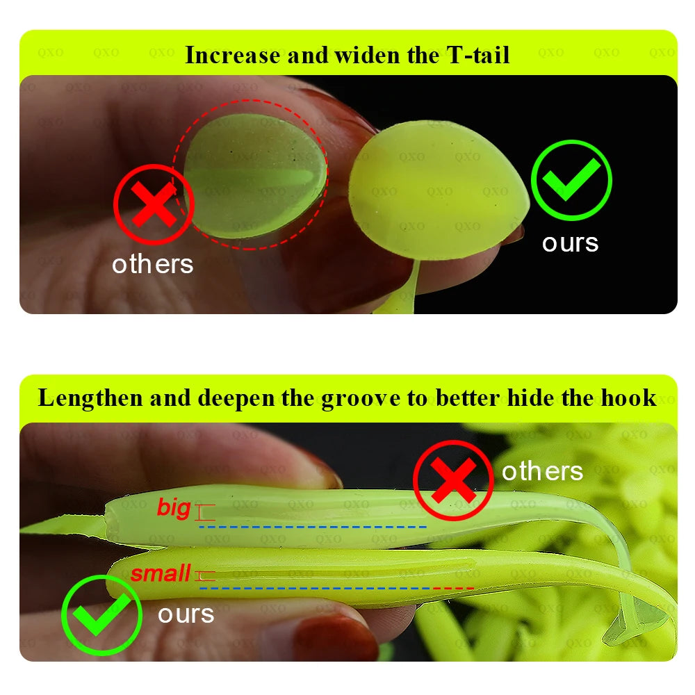 10pcs/Lot 7cm 10cm 13cm Soft Worm Lures Silicone Bait Sea Fish