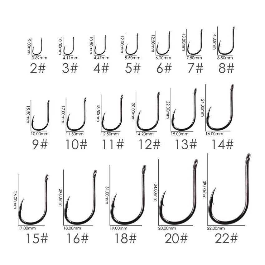 100pcs/Box Fishing Hooks