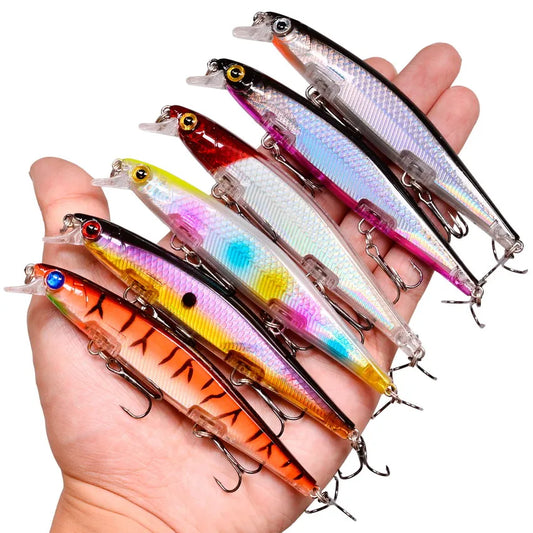 3/5/8Pcs Random Minnow Fishing Lure set High Quality Swimming Bait it