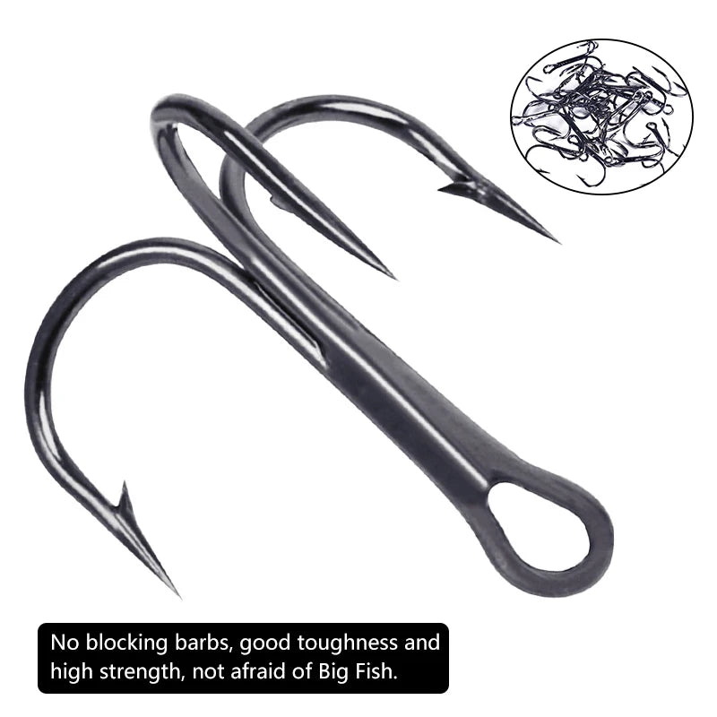 20pc High Carbon Steel Treble Fishing Hooks