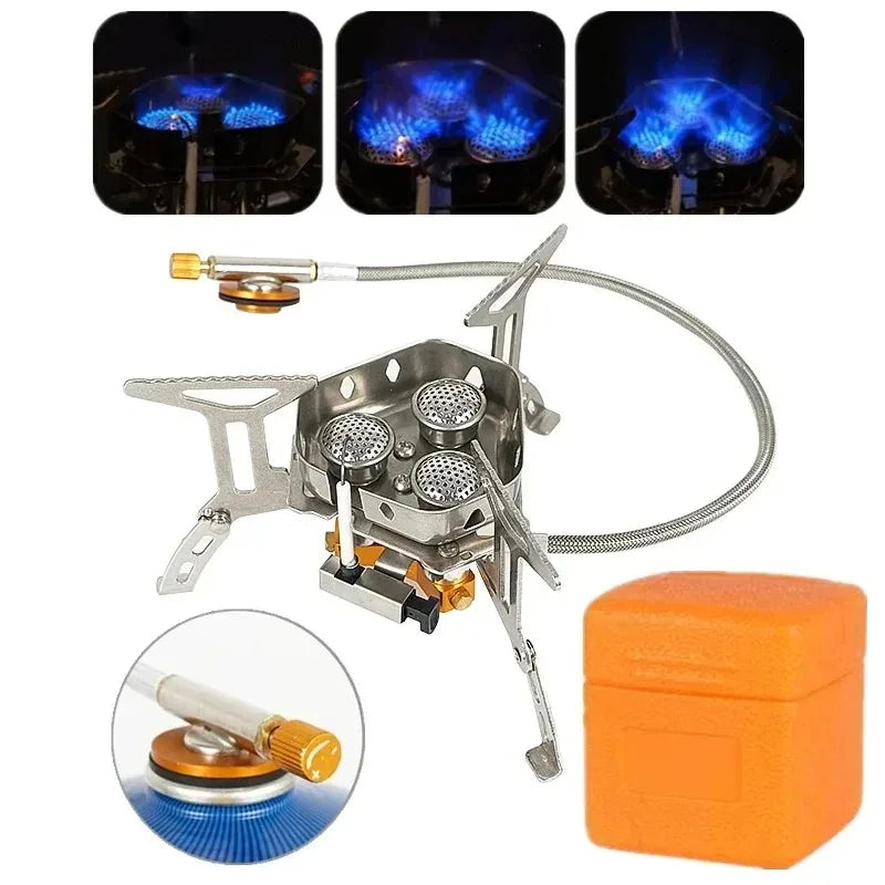 Mini Camping Windproof Stove Portable Outdoor Gas Stove Foldable Burner