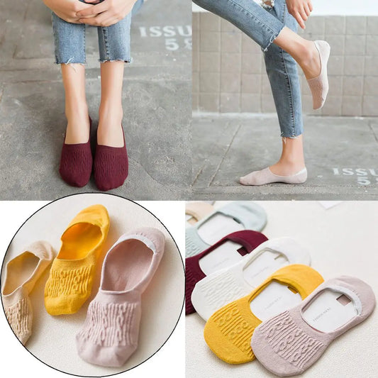 Women Invisible Non-slip Low Cut Socks Casual Cotton Breathable Ankle Boat Socks Cotton sock