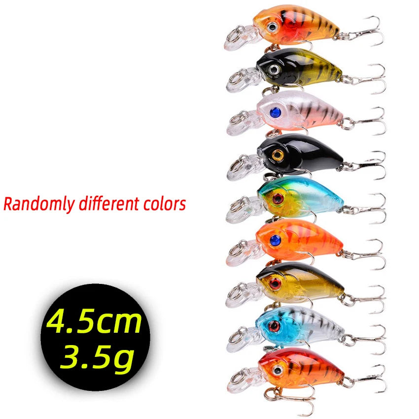 3/5/8Pcs Random Minnow Fishing Lure set High Quality Swimming Bait it