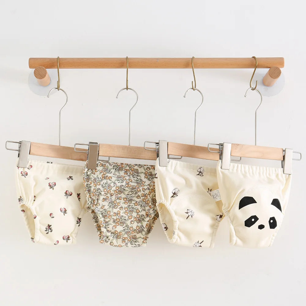 Newborn Cotton Underwear Infant Panties ألبسة الرضع الداخلية القابلة للغسل وإعادة الاستخدام