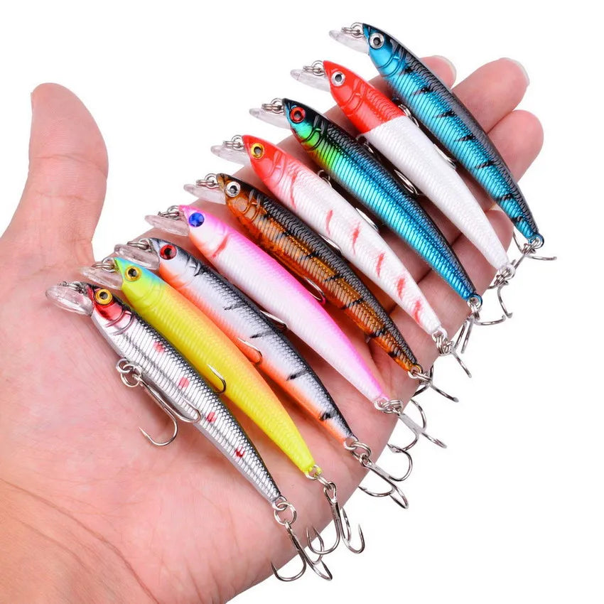 3/5/8Pcs Random Minnow Fishing Lure set High Quality Swimming Bait it