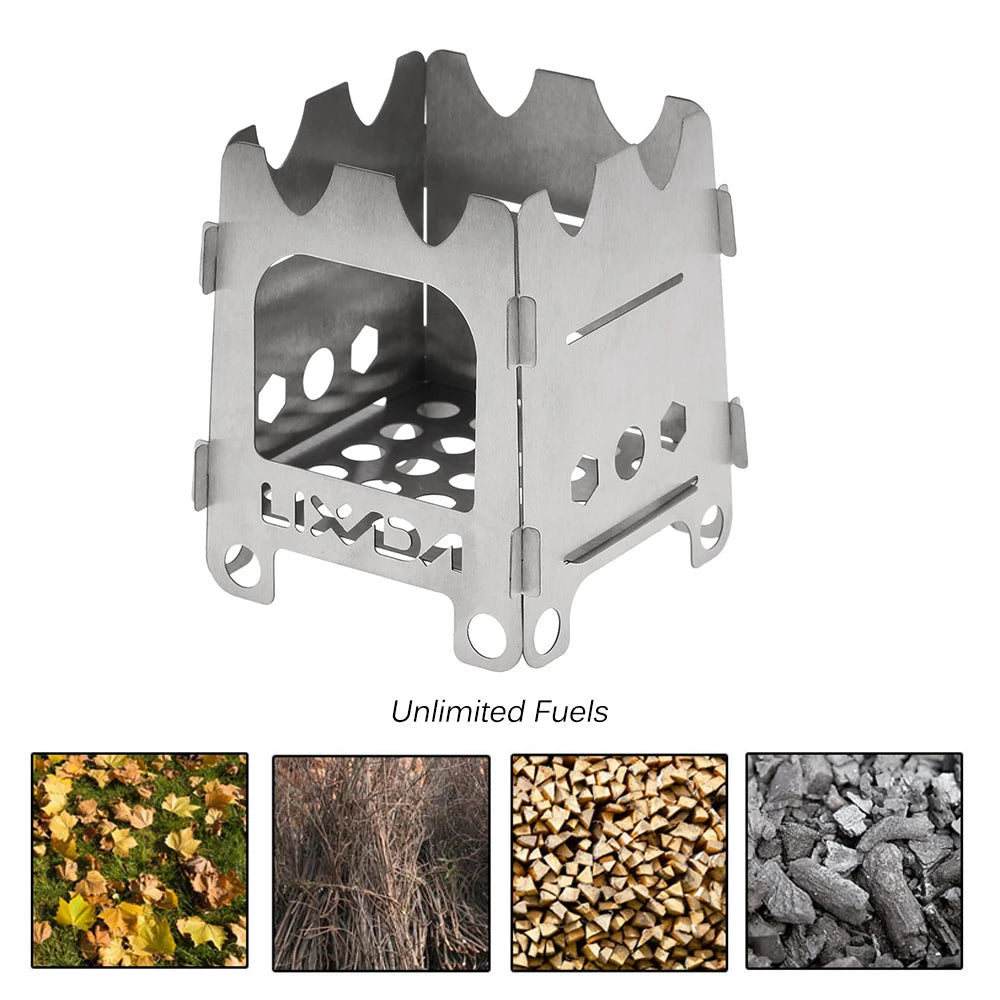 Ultralight Titanium Stove Portable Folding Wood Stove