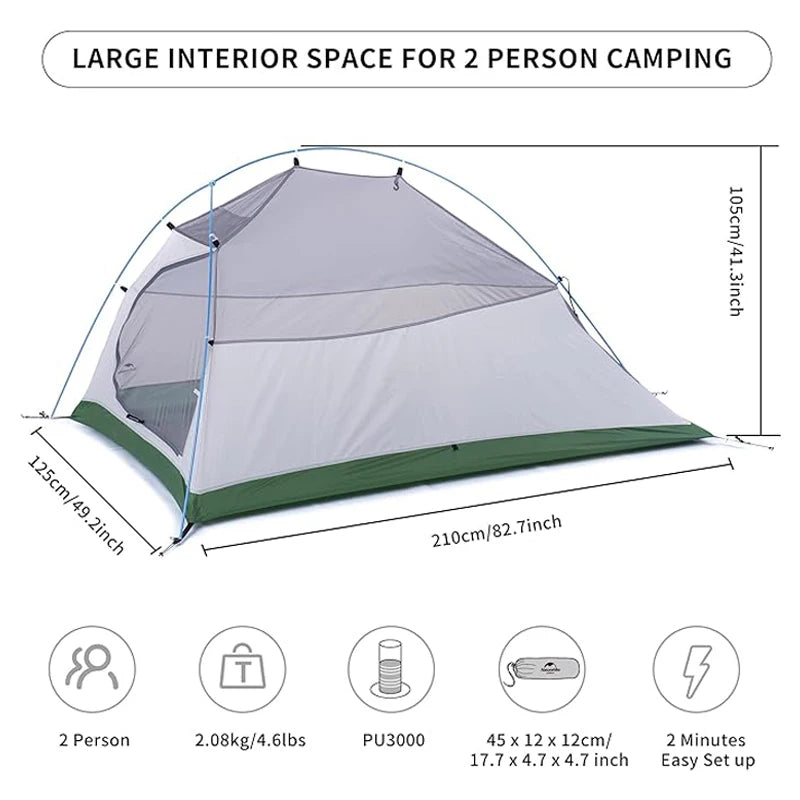 Cloudup 1/2 Person Ultralight Hiking Tent