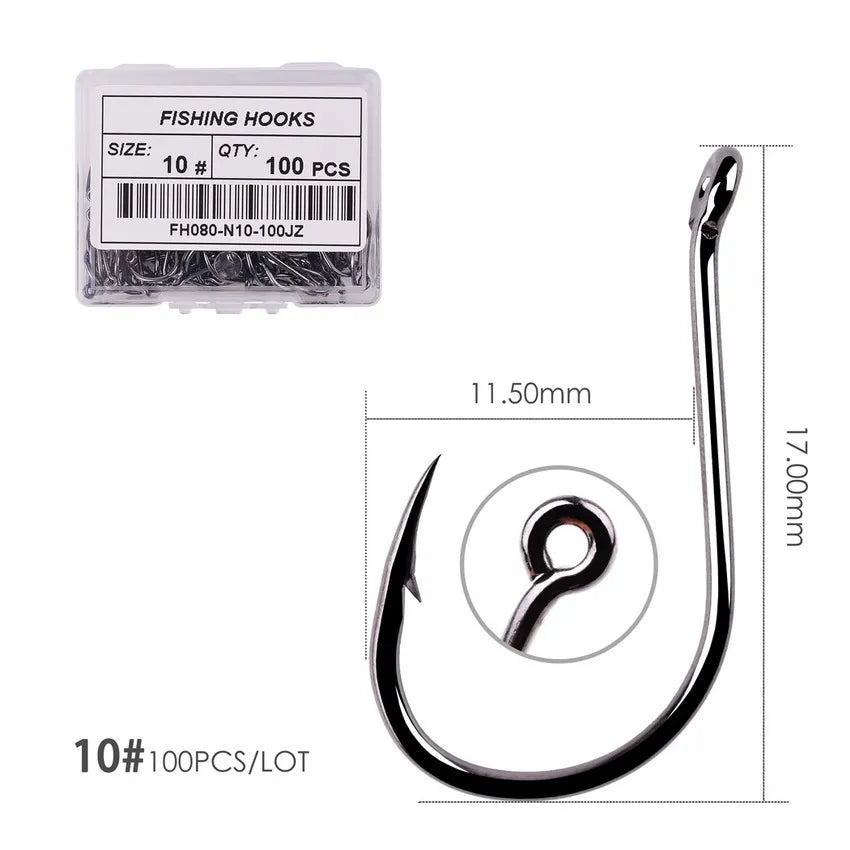 100pcs/Box Fishing Hooks