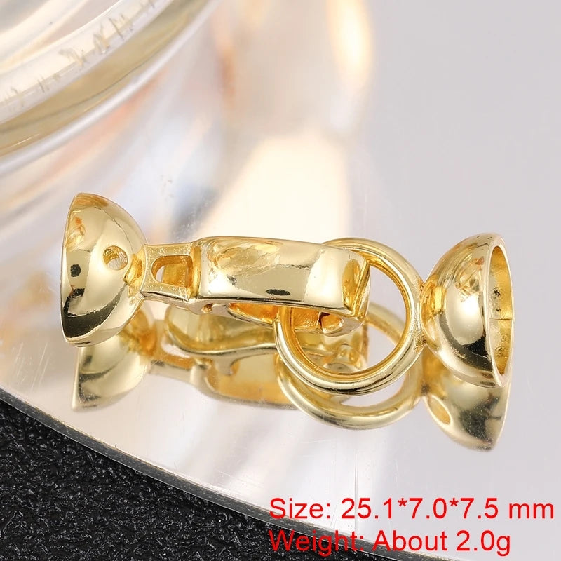 18K Gold Silver Plated Creative Fastener Lock Closure Clasps Supplies